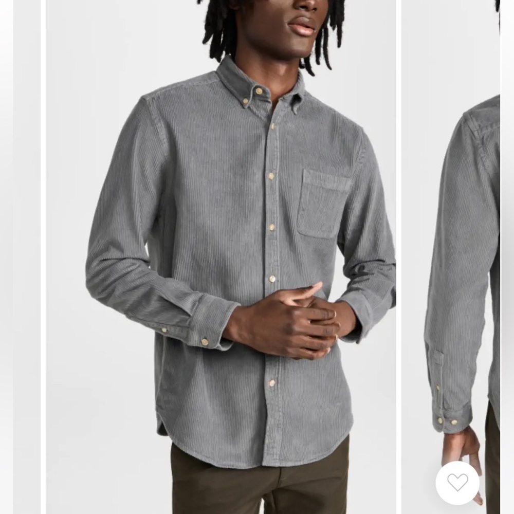 Portuguese Flannel Men’s Corduroy Button Up Shirt. Size Large